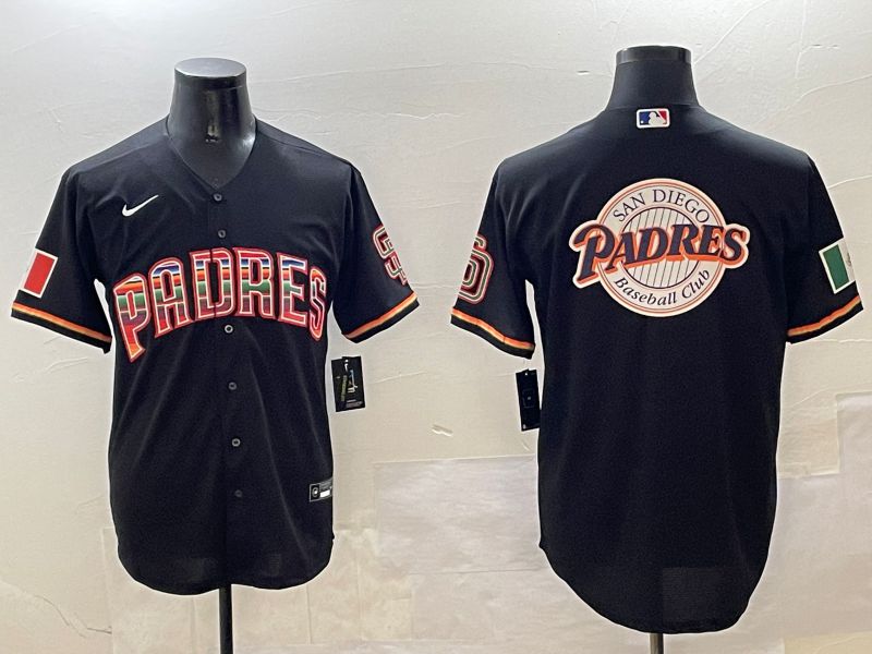 Men San Diego Padres Blank Black Fashion Game 2025 Nike MLB Jersey style 9->san diego padres->MLB Jersey